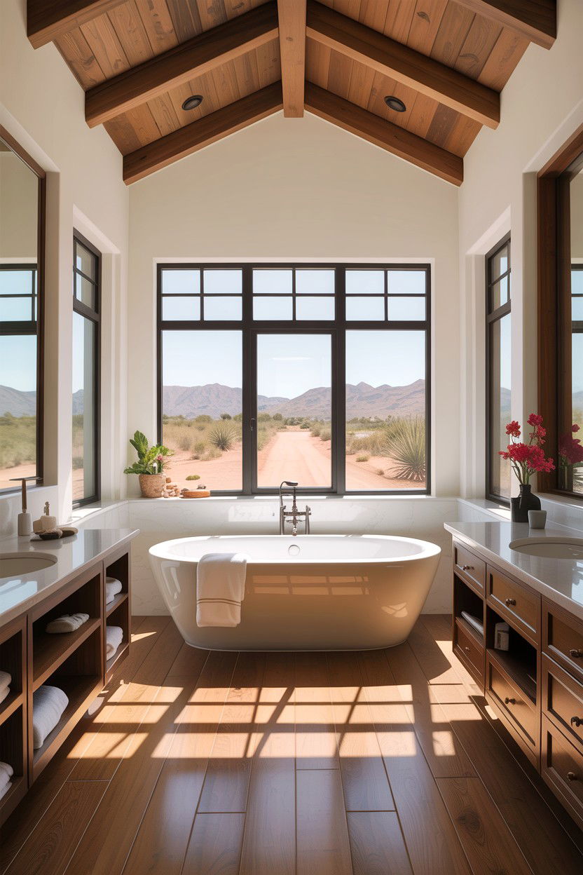 Open Concept Master Bathroom - 30 desert bathroom ideas