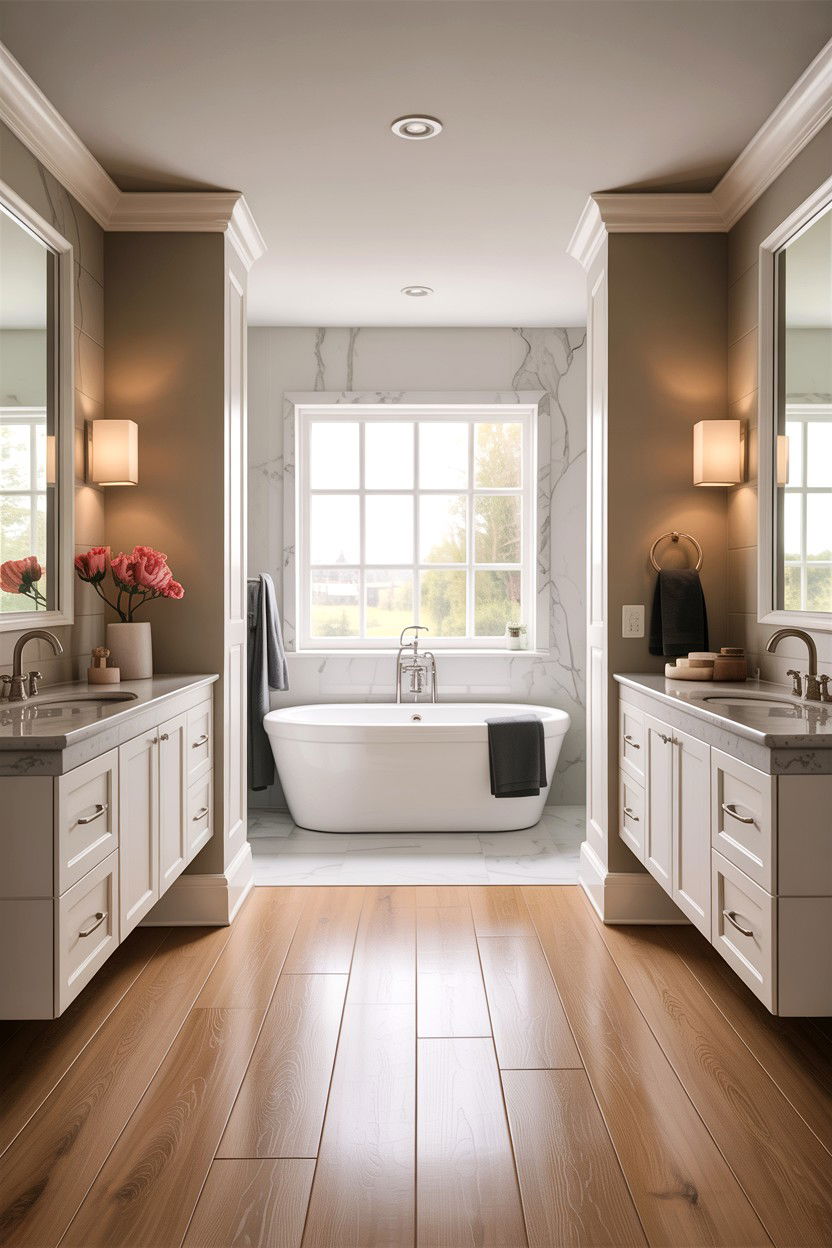 Open Concept Master Bathroom - 30 Hampton bathroom ideas