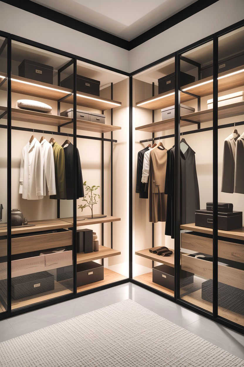 Open Concept Walk In Closet - 30 bedroom walk-in closet ideas