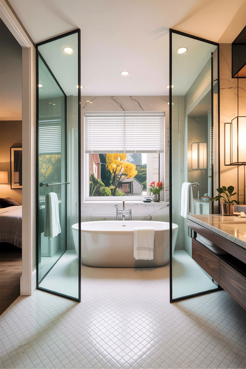 Open Floor Plan Bathroom - 30 spacious bathroom ideas