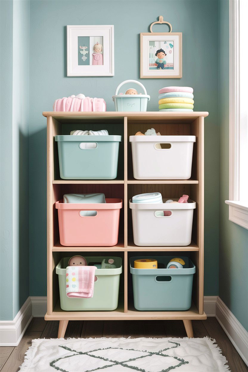 Open Front Bins - 30 bedroom storage bins