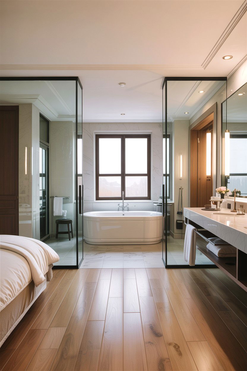 Open Plan Bedroom Bathroom - 30 en-suite bathroom ideas