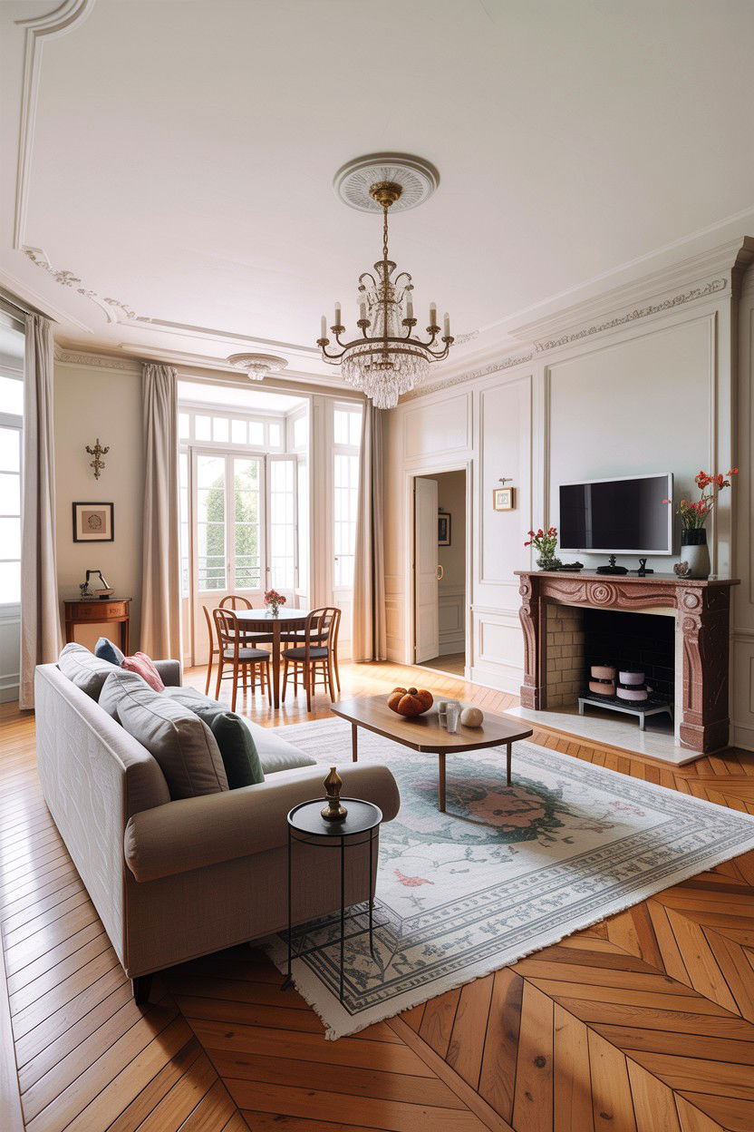 Open Plan French Living Room - 30 French living room ideas