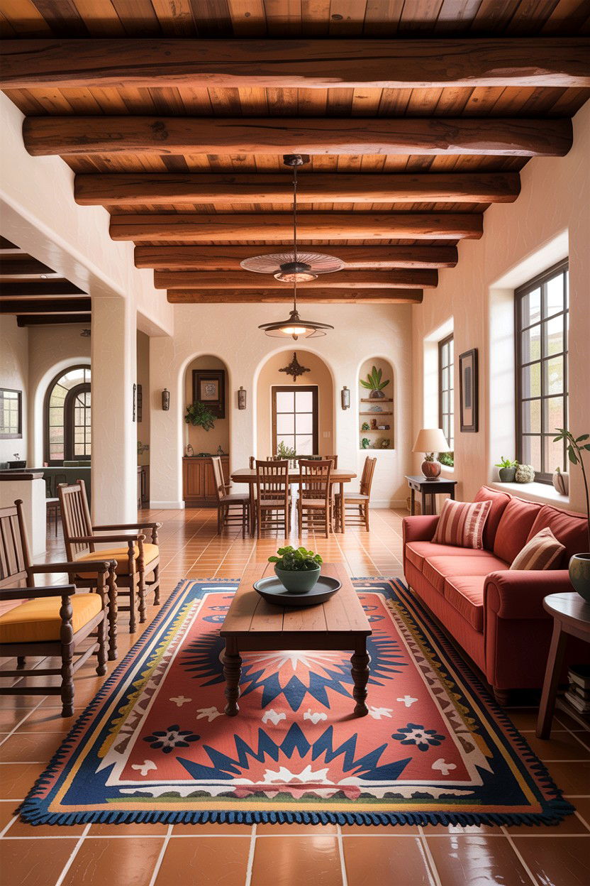 Open concept Southwestern living room - 30 Southwestern living room ideas