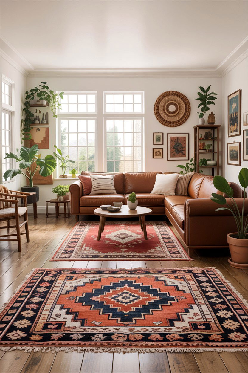 Open concept living room - 30 bohemian living room ideas