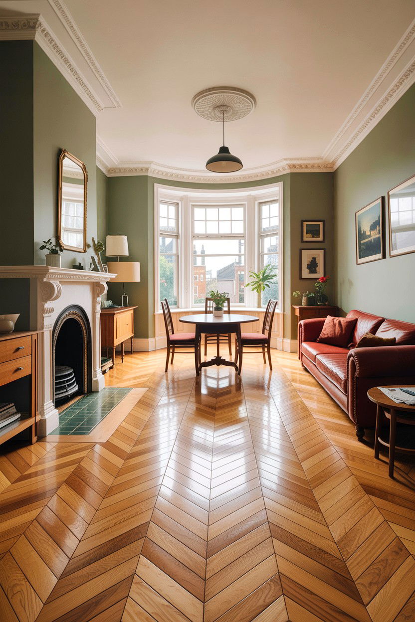 Open plan Edwardian living room - 30 Edwardian living room ideas