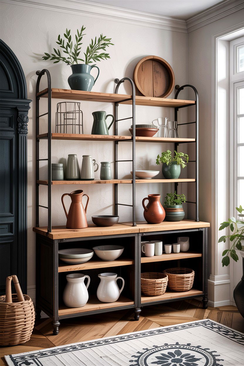 Open shelving unit - 30 living room Provence furniture ideas