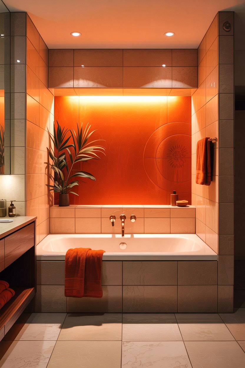 Orange Energy Bath - 30 chromotherapy bathroom ideas