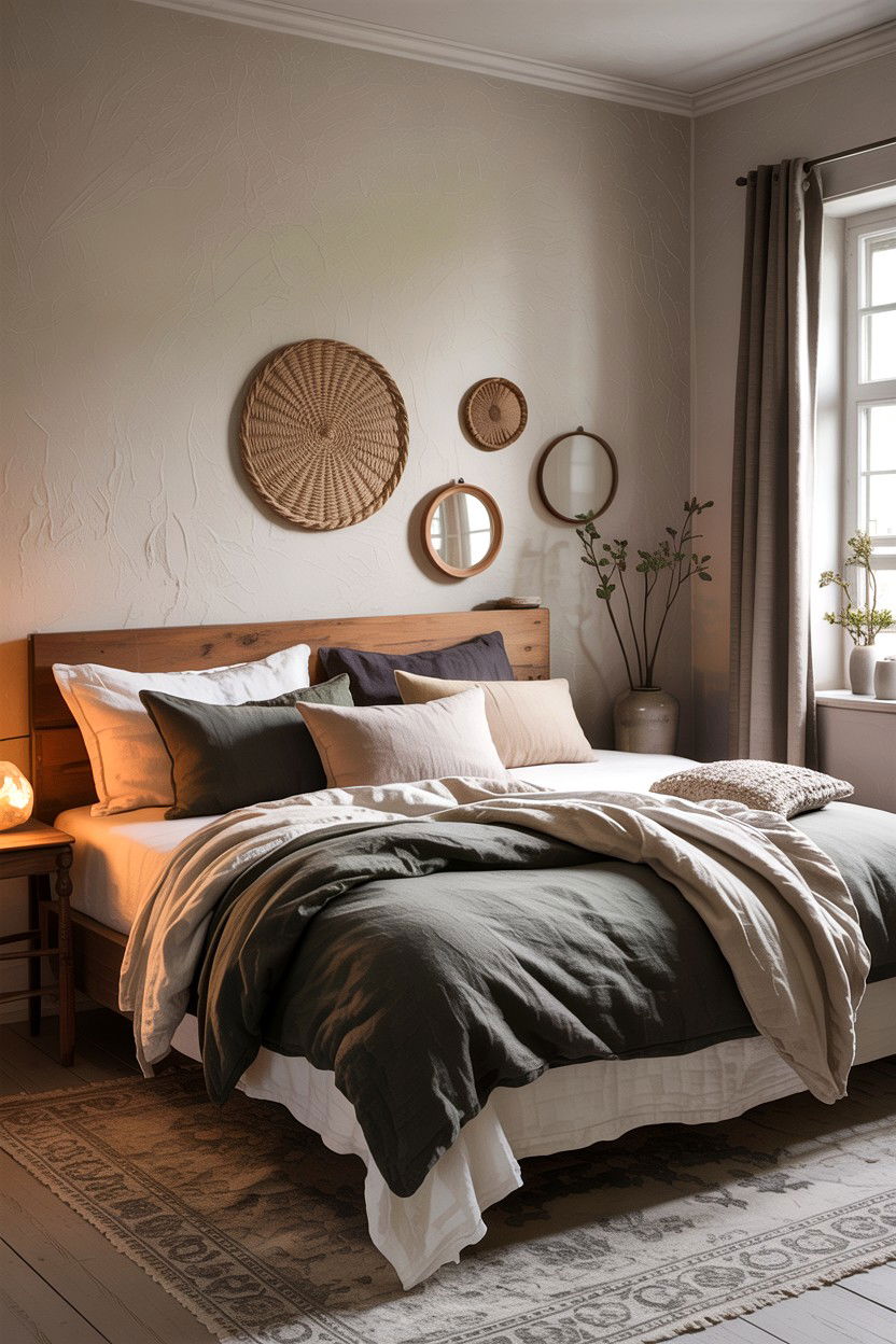 Organic Linen Layered Bedroom - 30 Swedish bedroom ideas