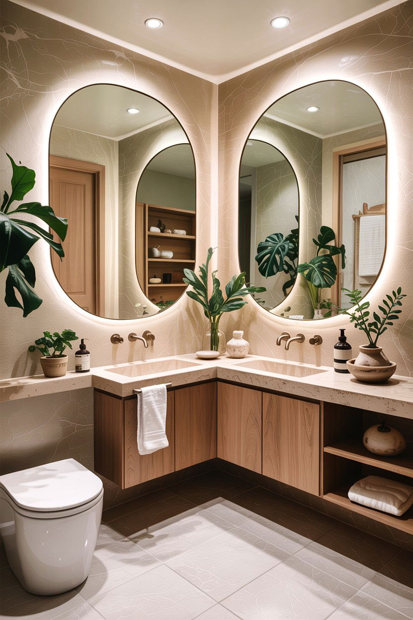 Organic Modern Guest Bath - 30 guest bath decor ideas