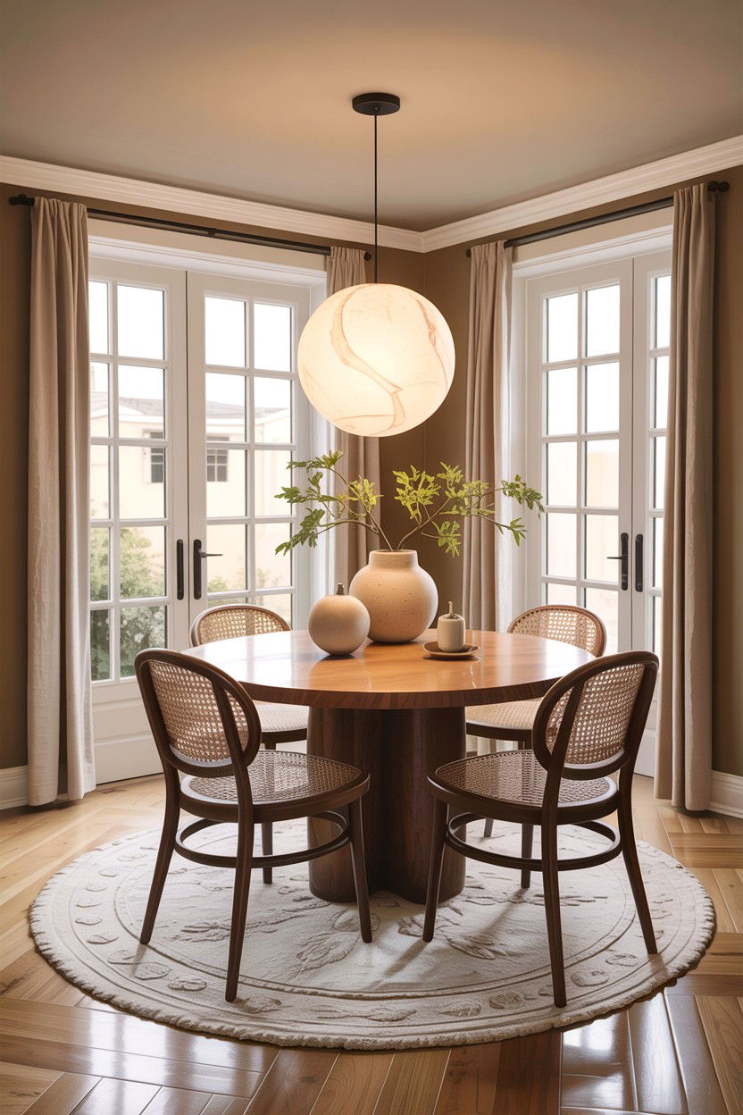 Organic Modern Tan Dining - 30 warm tan dining room ideas