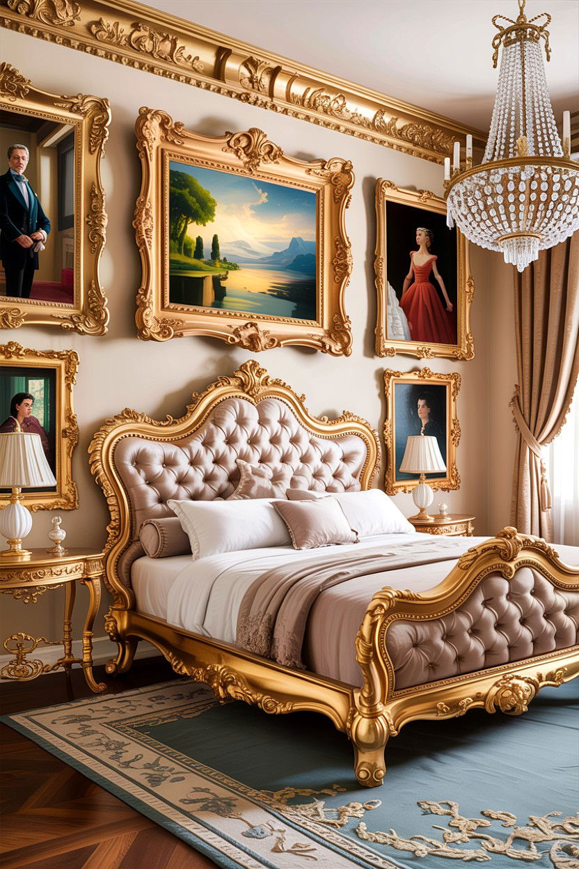 Ornate Gold Frames - 30 bedroom picture frames