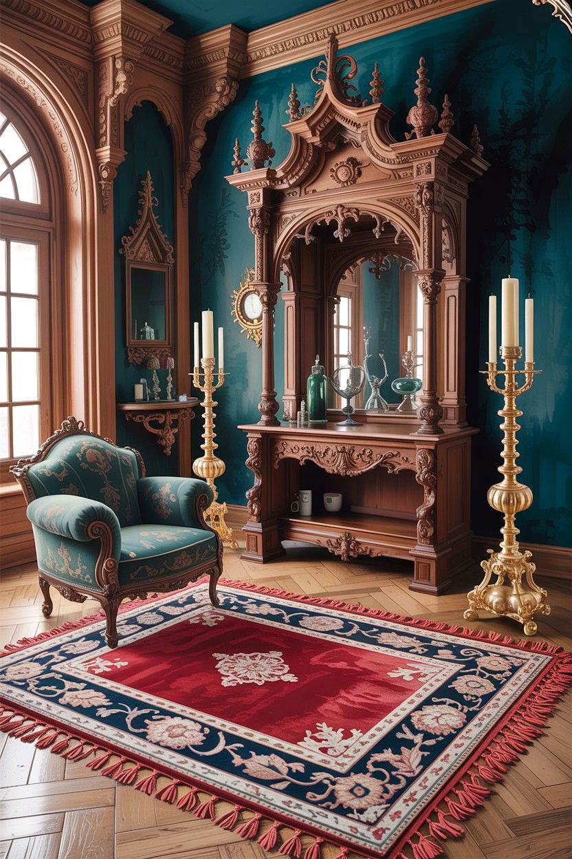 Ornate Gothic Living Room - 30 gothic living room ideas