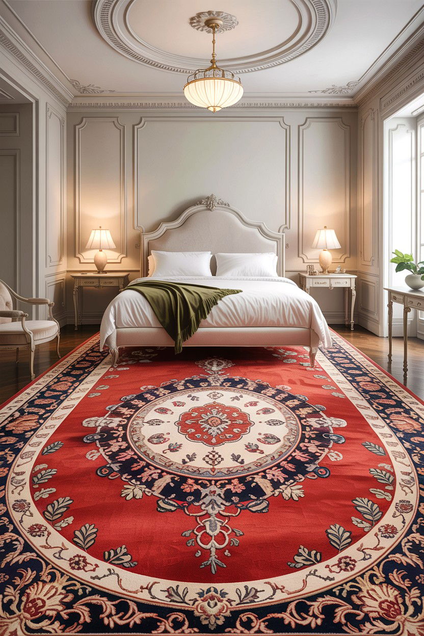 Ornate Medallion Rug - 30 bedroom oriental rugs