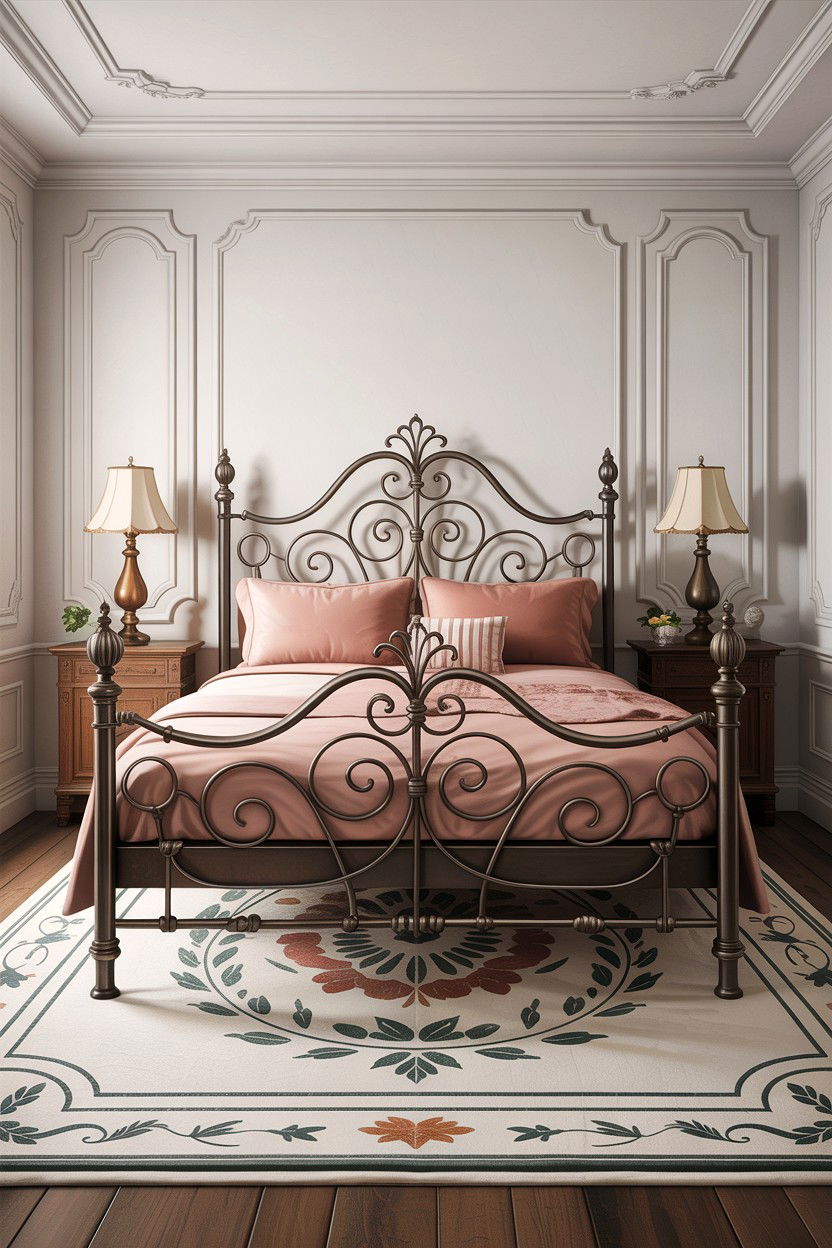 Ornate iron bed - 30 bedroom iron beds