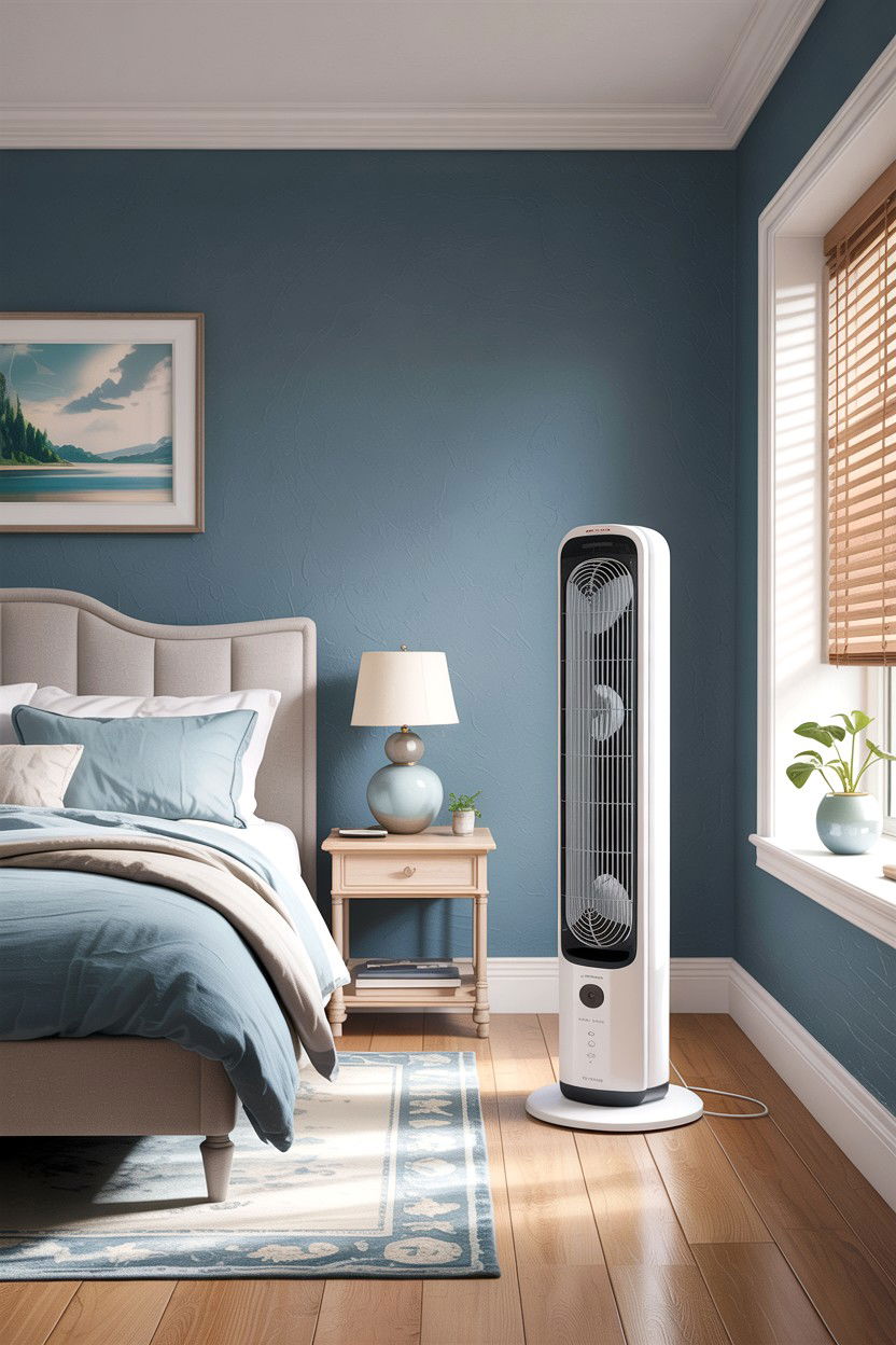 Oscillating Tower Fan With Remote - 30 bedroom tower fans