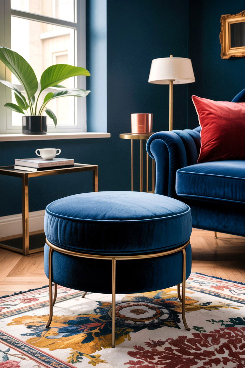 Ottoman seating - 30 inexpensive living room ideas