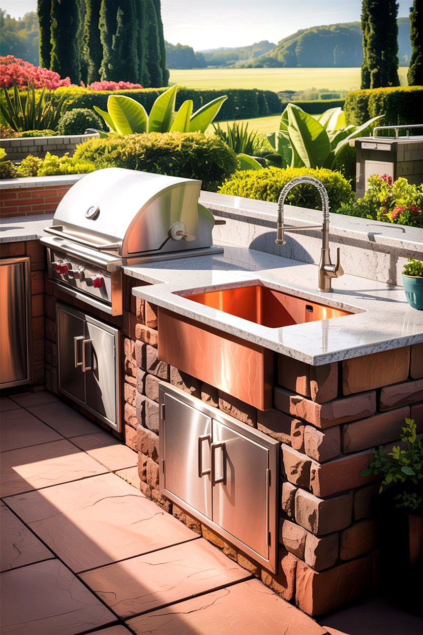 Outdoor Kitchen Copper Sink - 30 copper sink ideas