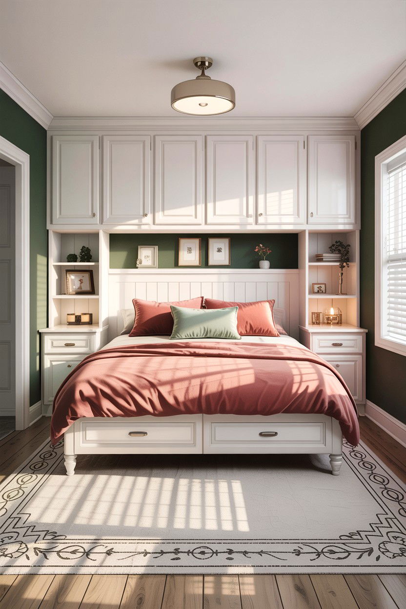 Over The Bed Storage - 30 bedroom compact furniture ideas