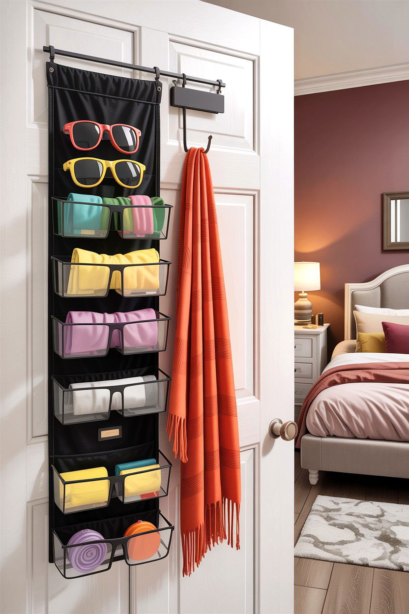 Over The Door Organizer - 30 bedroom collection display ideas