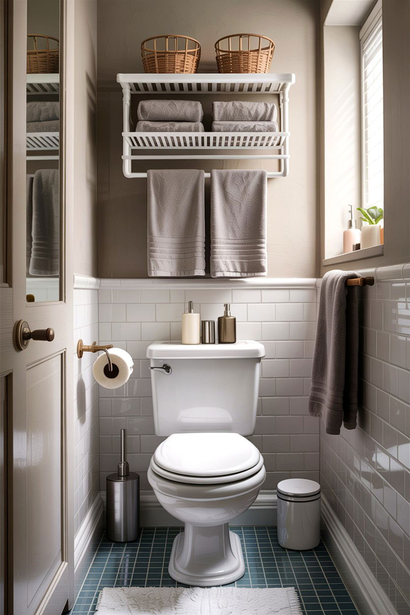 Over The Toilet Storage - 30 bathroom accessories ideas