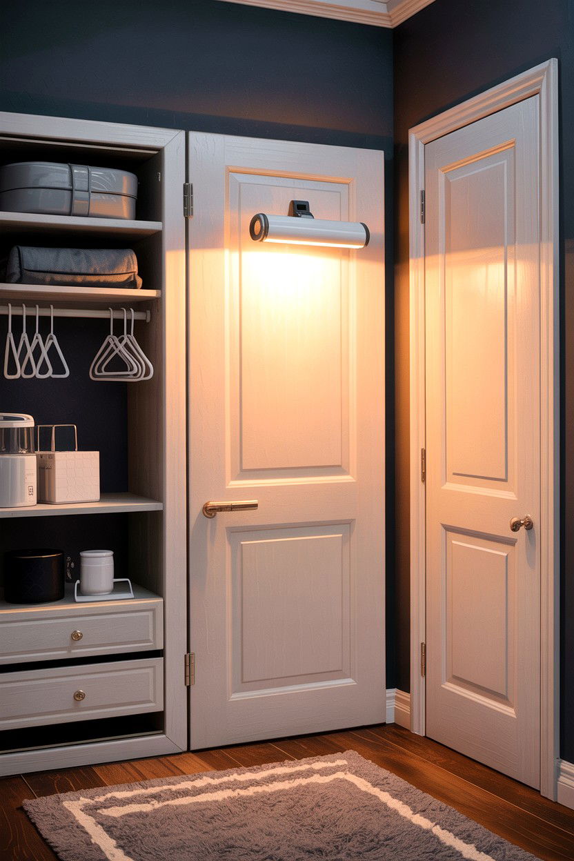 Over the door closet lights - 30 bedroom closet lighting ideas