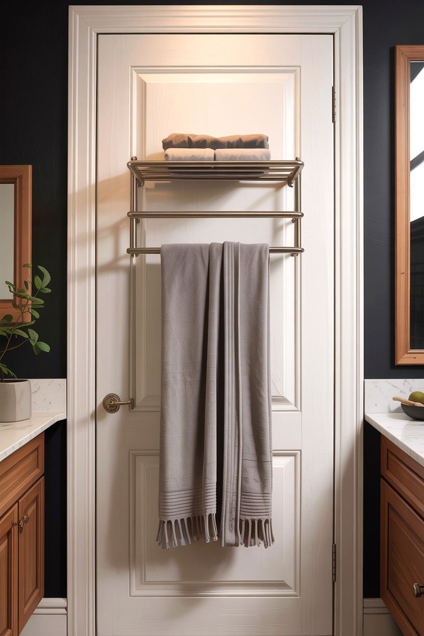 Over the door towel bar - 30 bedroom hanging organizers