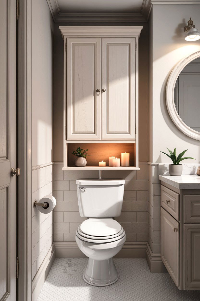 Over the toilet closet - 30 bathroom closet ideas