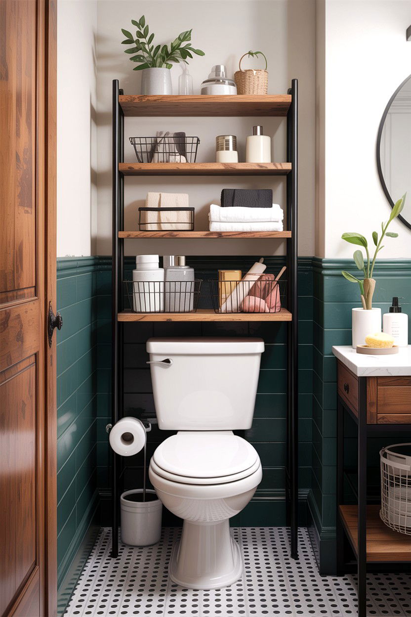 Over the toilet storage - 30 easy bathroom updates