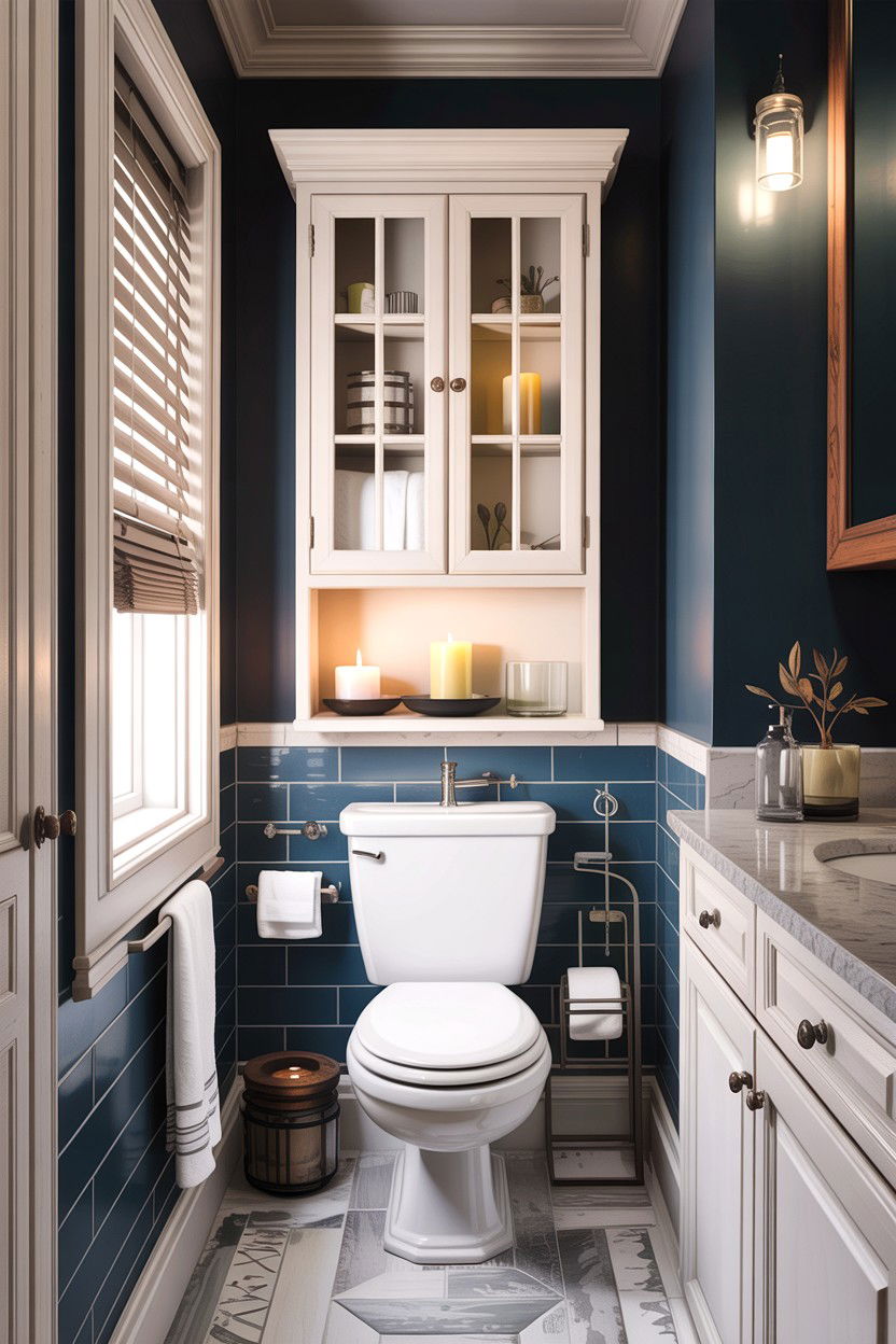 Over toilet cabinet - 30 DIY bathroom ideas