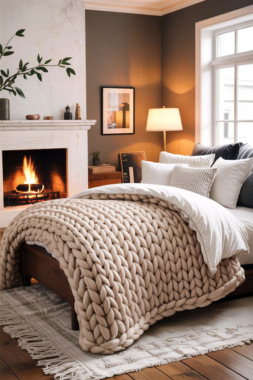 Oversized Chunky Knit Duvet - 30 bedroom duvet covers