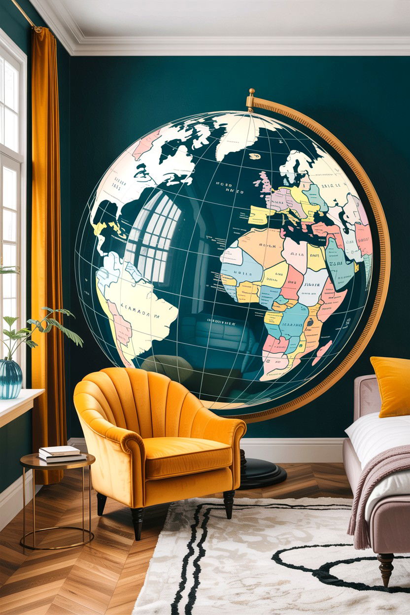 Oversized Clear Glass Globe - 30 bedroom globes