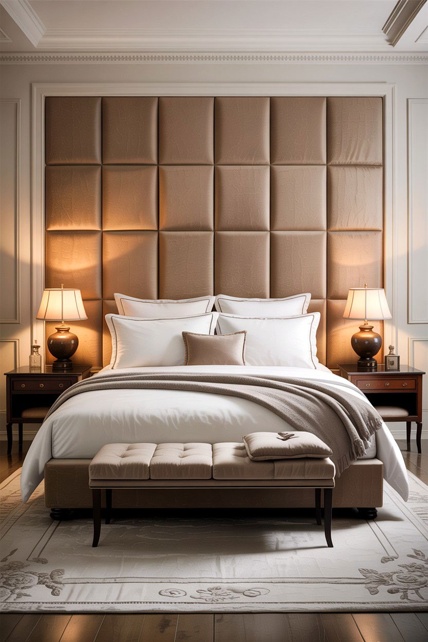 Oversized Headboard - 30 bedroom headboard ideas