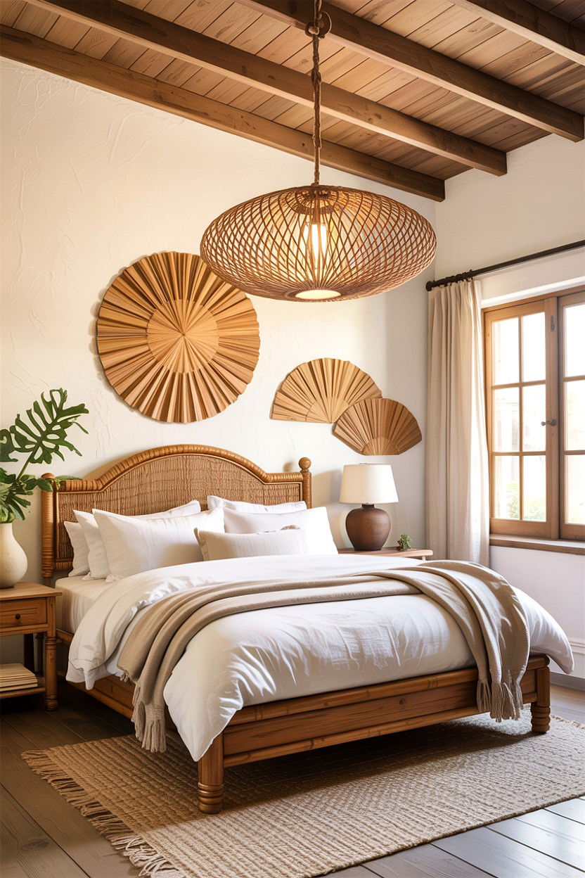 Oversized Pendant Light - 30 California casual bedroom ideas