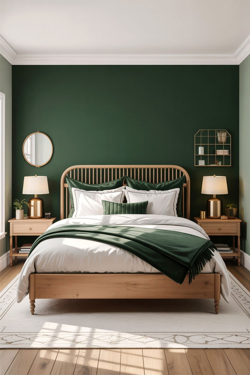 Painted Accent Wall - 30 cheap bedroom ideas
