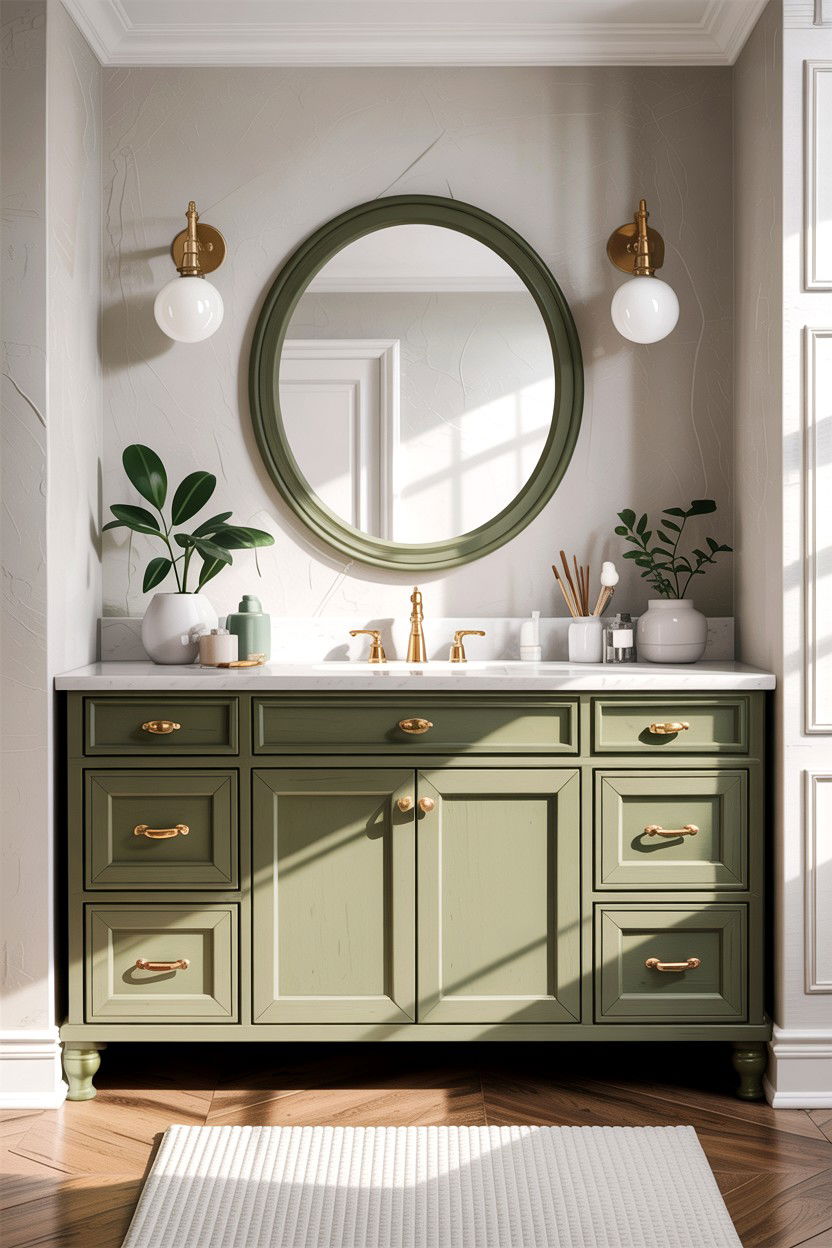 Painted Vanity Cabinet - 30 bathroom afternoon project ideas