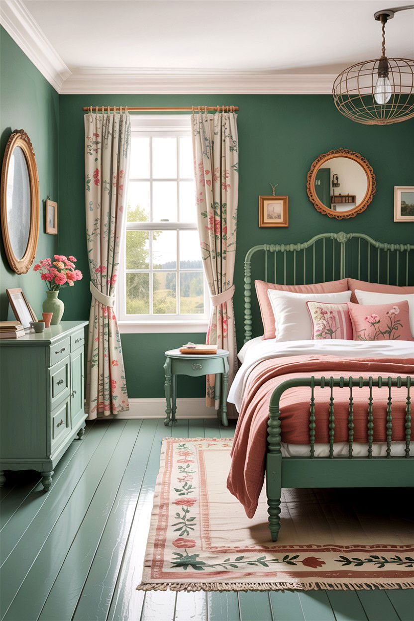 Painted Wood Floors - 30 bedroom floor ideas