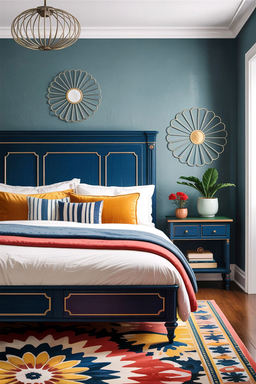 Painted Wood Headboard - 30 bedroom wooden headboards