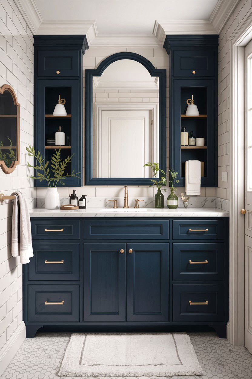 Painted bathroom vanity - 30 DIY bathroom ideas