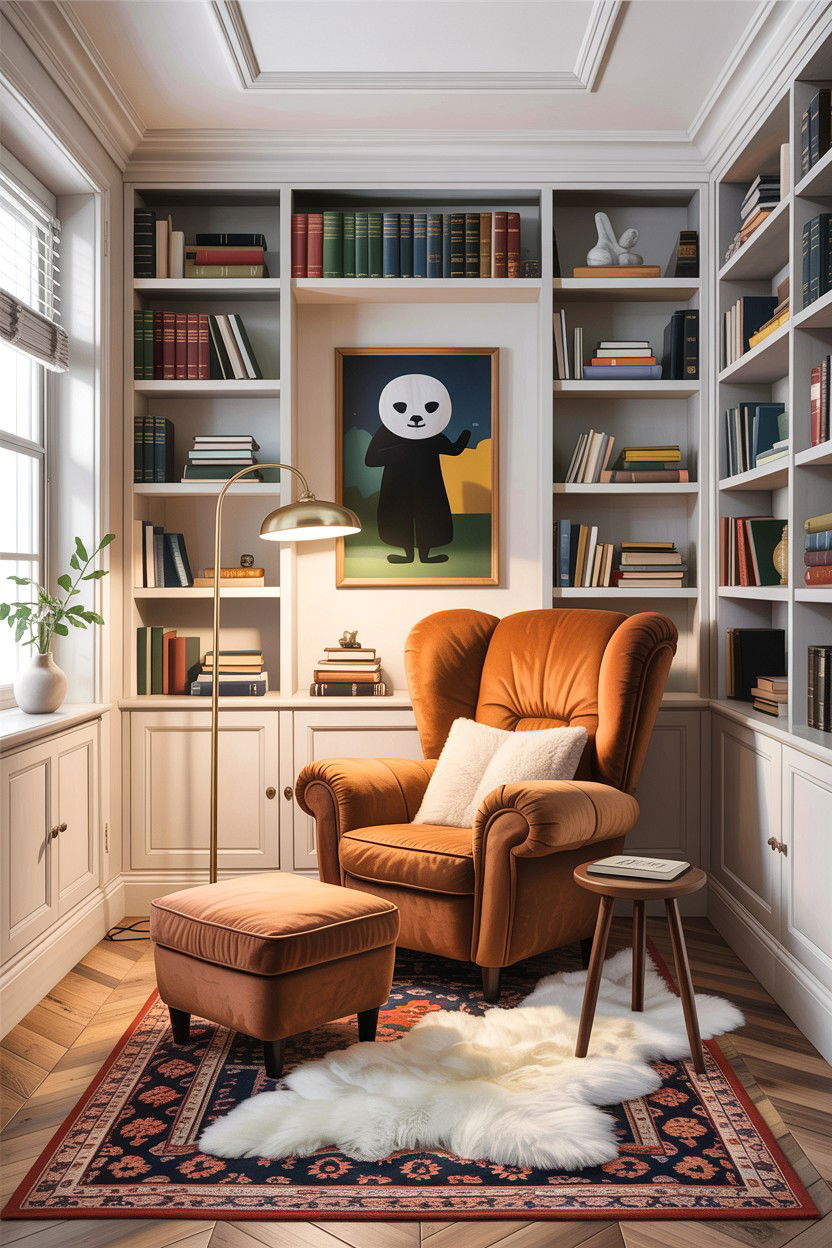Papa Bear Chair Reading Nook - 30 living room Wegner chair ideas