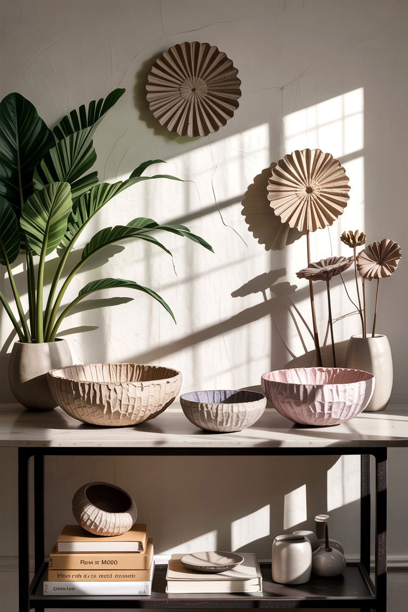 Papier Mache Bowl Textured - 30 living room decorative bowls