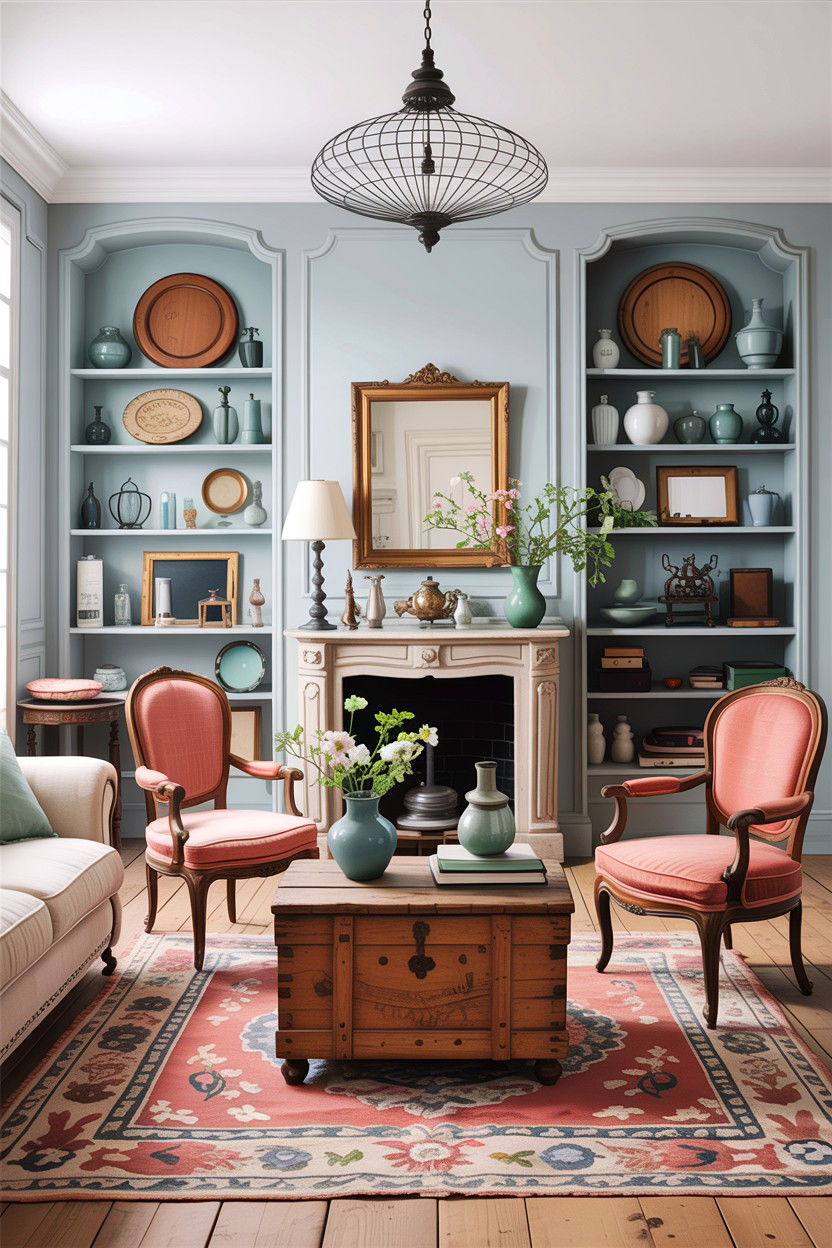 Parisian flea market style - 30 living room Parisian furniture ideas