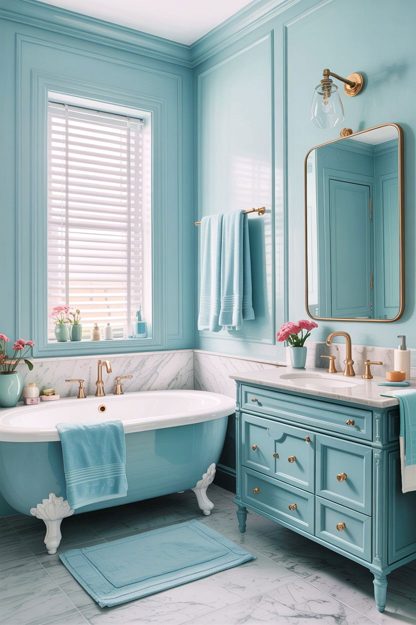 Pastel Blue Bathroom - 30 light blue bathroom ideas
