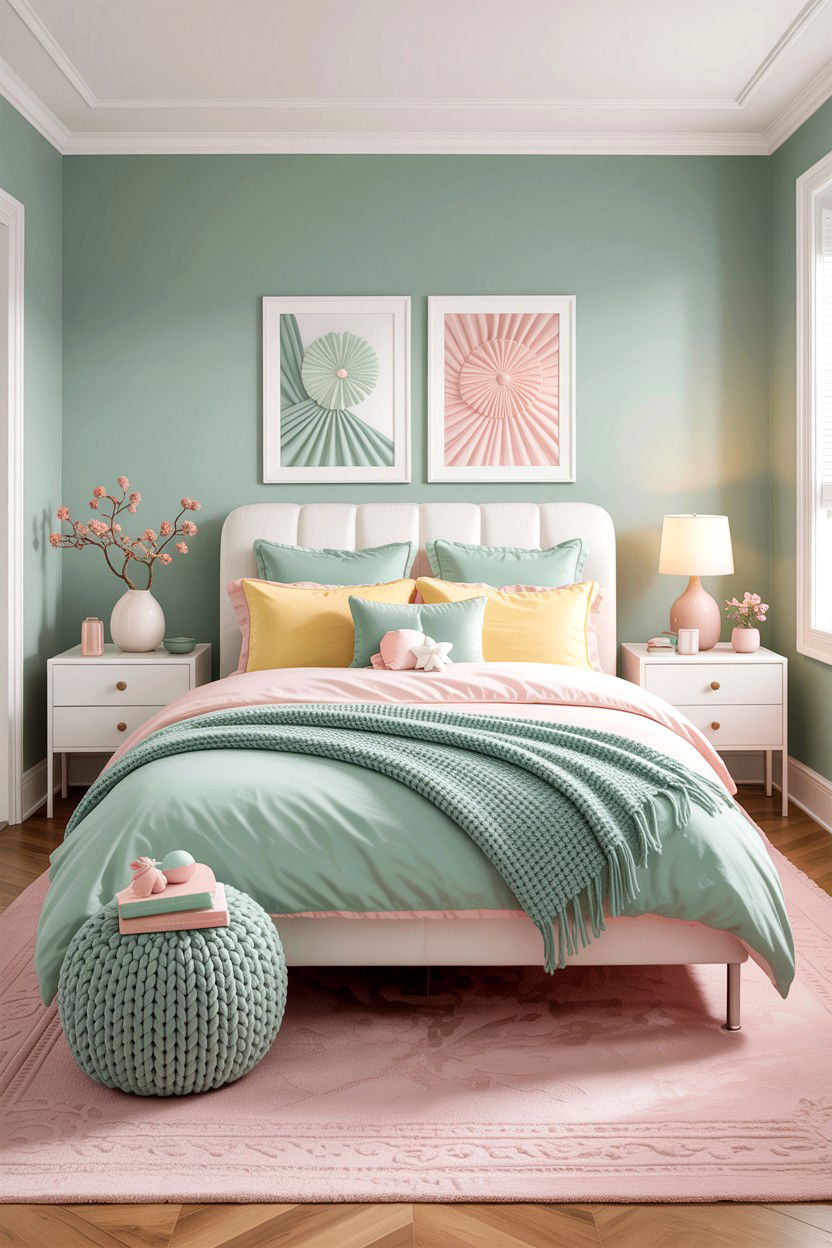 Pastel Color Bedroom - 30 feminine bedroom ideas