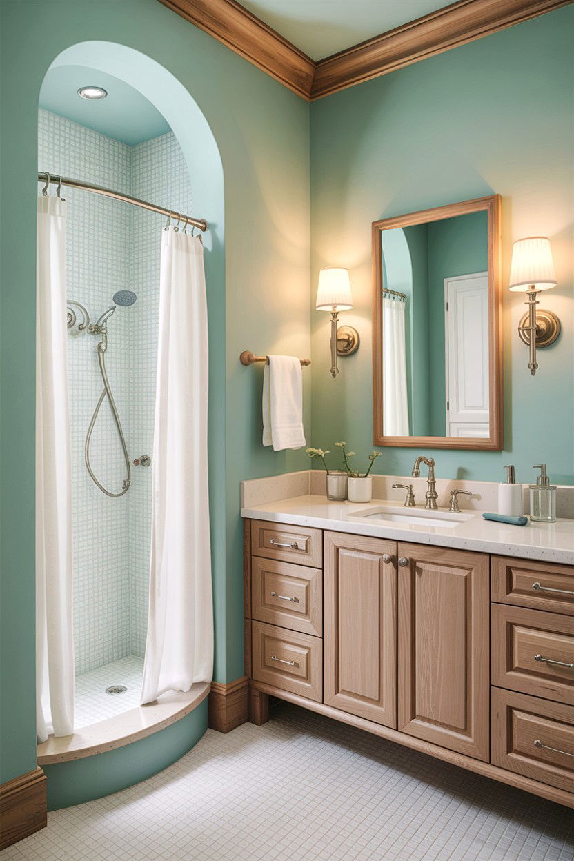 Pastel Mint Bathroom - 30 colorful bathroom ideas