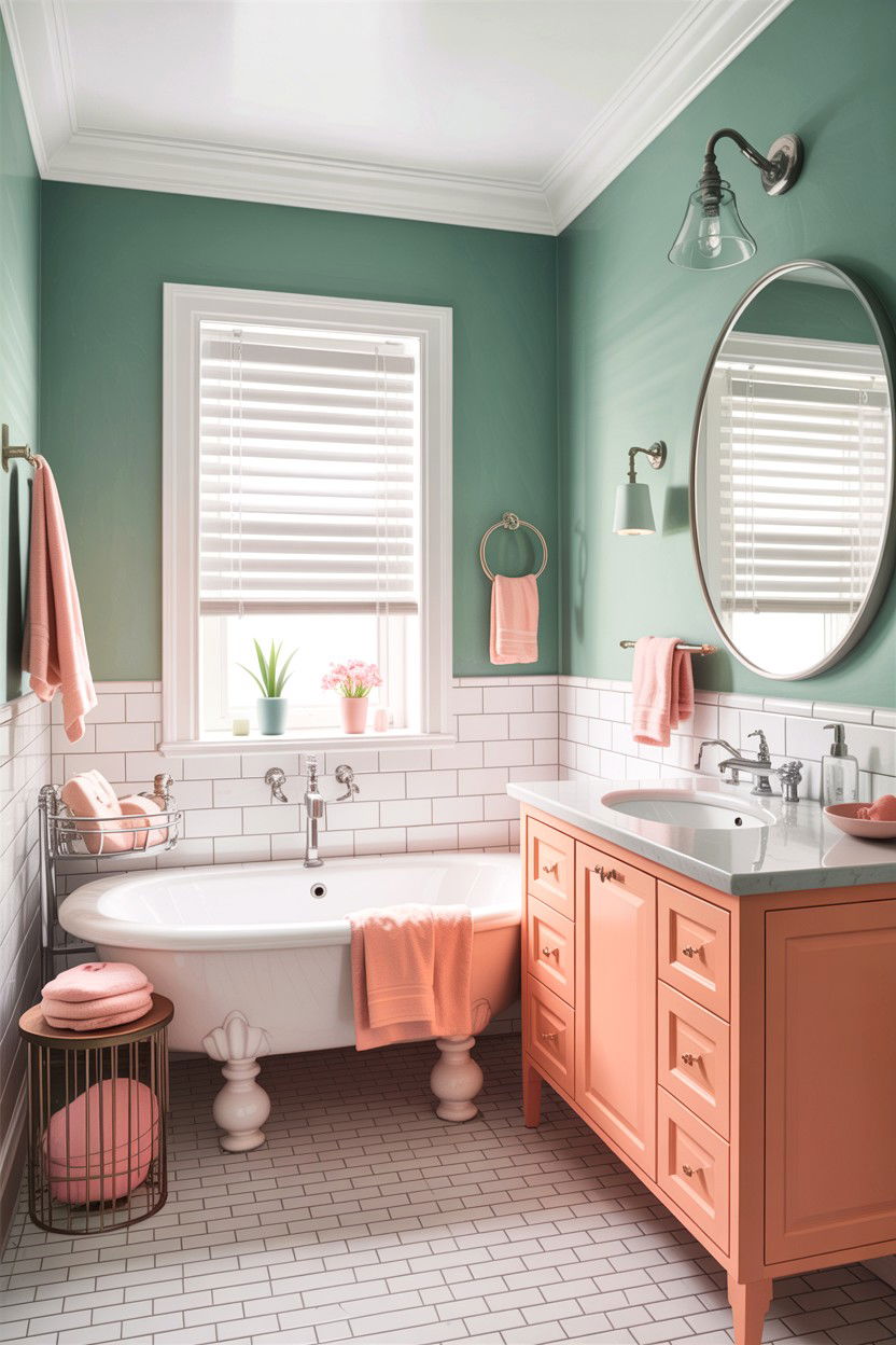 Pastel bathroom - 30 children's bathroom ideas