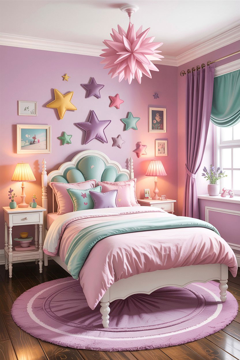 Pastel pink bedroom - 30 bedroom pink walls