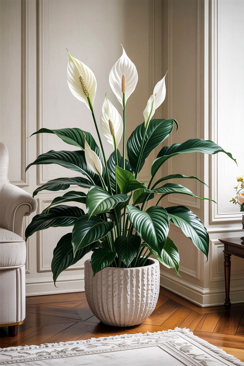 Peace Lily - 30 living room air purifying plants
