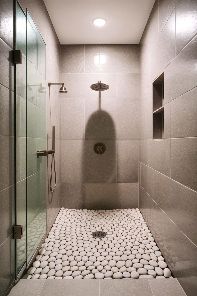 Pebble Floor - 30 contemporary bathroom ideas