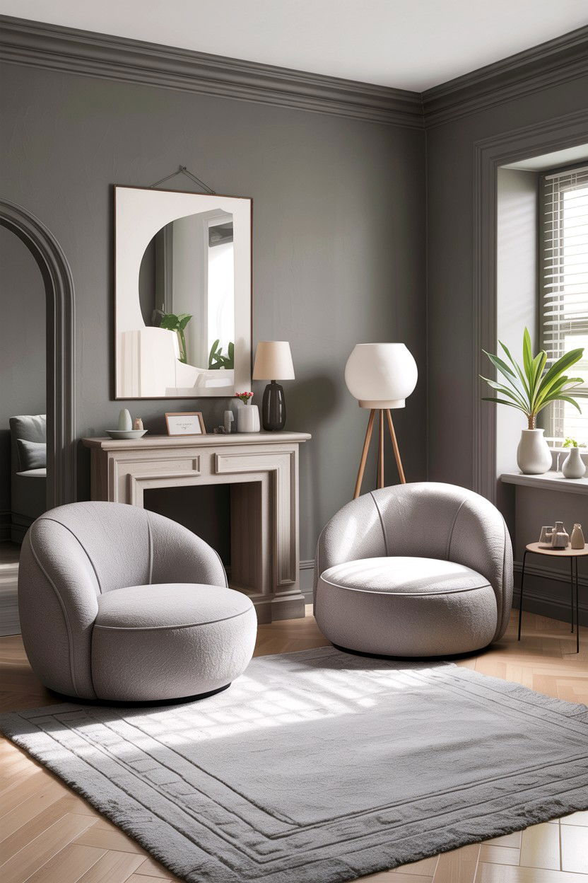 Pebble Gray Living Room - 30 all gray living room ideas